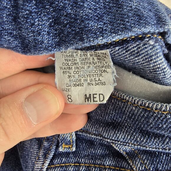 Vintage Lee Riders Mom Blue Jeans Sz 8 Medium High Waist Tapered Western USA - Picture 6 of 12